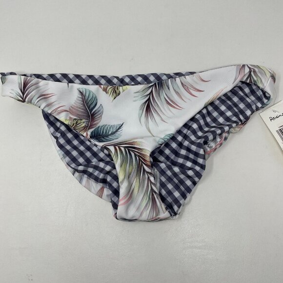 Raisins Pacifica Reversible Bikini Bottom Lowrider Womens Small Blue Gingham‎ - Picture 1 of 7
